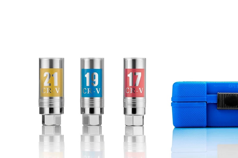 Kauplus 3PCS 1/2â€ Drive Wheel Protector Impact Socket Set, Thin Wall Lug Nut 6Pt-Metric, 17MM â€“ 21MM - Image 1